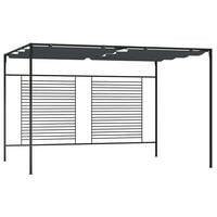 vidaXL Gazebo with Retractable Roof 4x3x2.3 m Anthracite 180 g/m²
