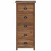 vidaXL Chest of Drawers Brown 45 x 35 x 110 cm Solid Teak Wood