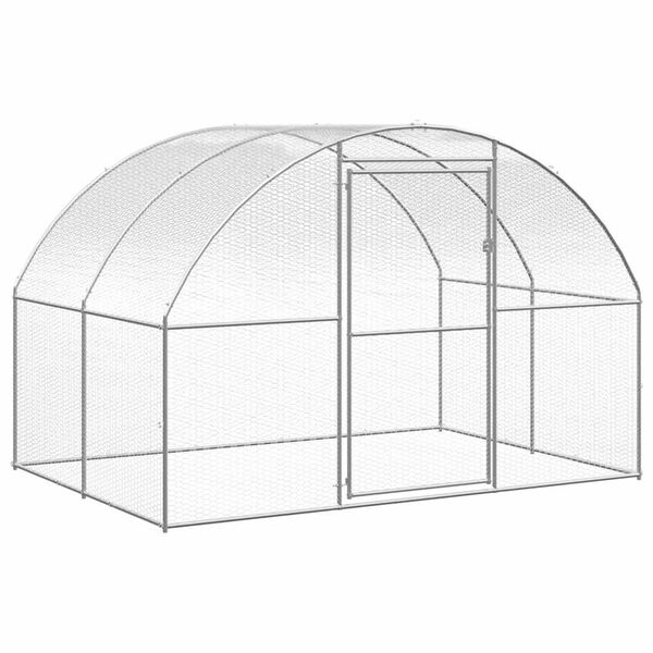 vidaXL Outdoor Chicken Coop 3x12x2 m Galvanised Steel