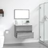 vidaXL 2 Piece Bathroom Furniture Set Grey Sonoma Engineered Wood