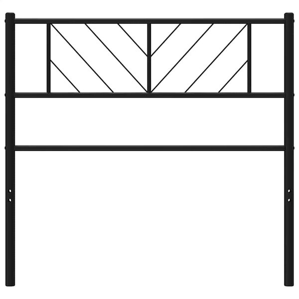 vidaXL Metal Headboard Black 100 cm