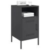 vidaXL Bedside Cabinets 2 pcs Black 36x39x68 cm Steel