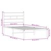 vidaXL Metal Bed Frame without Mattress Sonoma Oak 90x200 cm