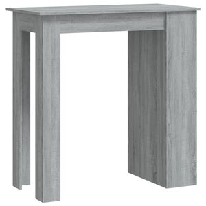 vidaXL Bar Table with Storage Rack Grey Sonoma 102x50x103.5cm