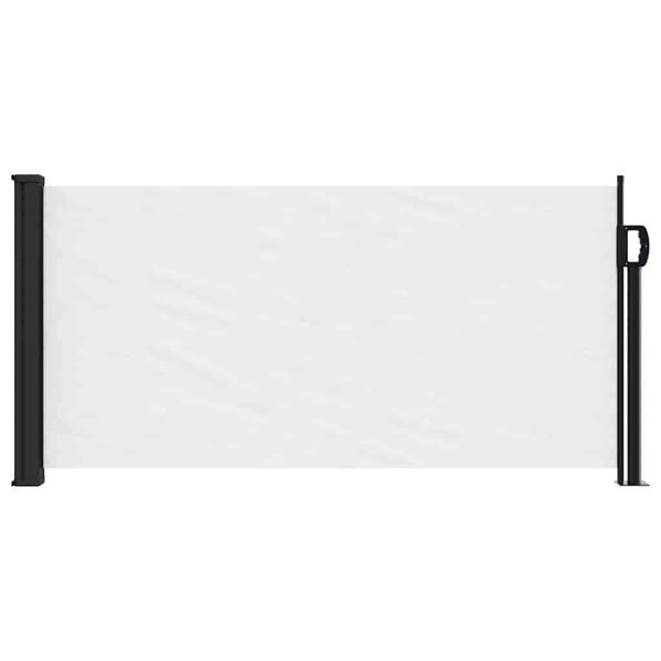 vidaXL Retractable Side Awning White 100x500 cm