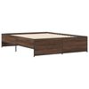 vidaXL Bed Frame without Mattress Brown Oak 140x200 cm