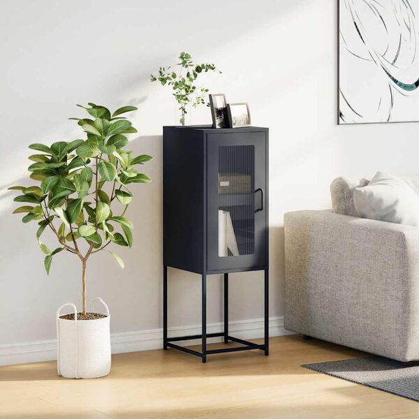 vidaXL Sideboard Anthracite 36x39x107 cm Cold-rolled Steel