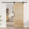 vidaXL Sliding Door Brown 83 x 202 cm Solid Pine Wood