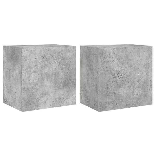 vidaXL TV Wall Cabinets 2 pcs Concrete Grey 40.5x30x40 cm Engineered Wood