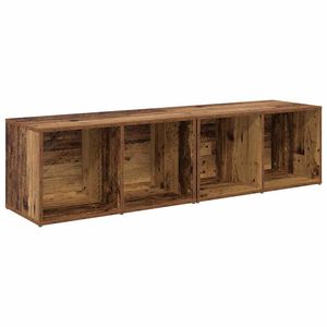 vidaXL TV Cabinet Set 2 pcs Old Wood 37 x 35 x 72 cm Engineered Wood