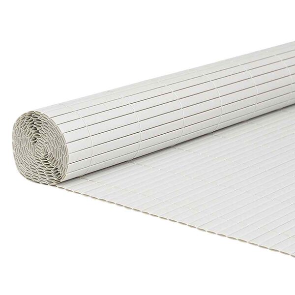 vidaXL Garden Fence Double-Sided White 1.8x3 m PVC