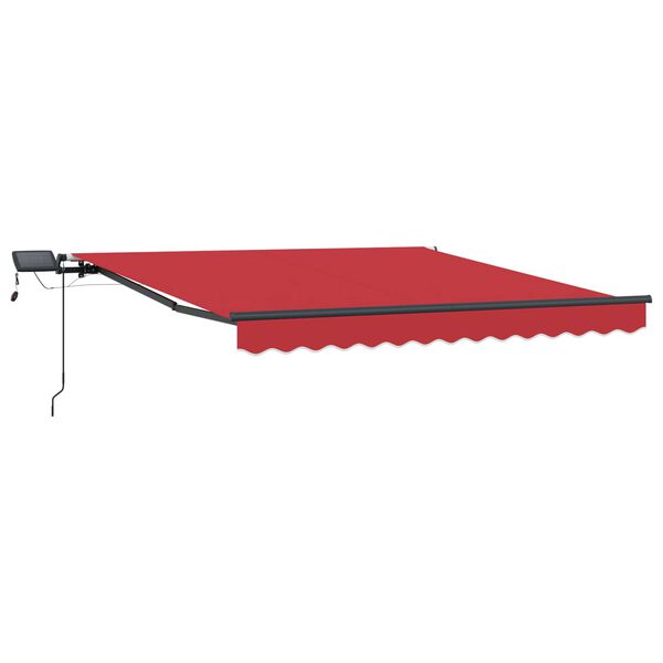 vidaXL Retractable Awning Manual Red 300 x 250 cm Fabric