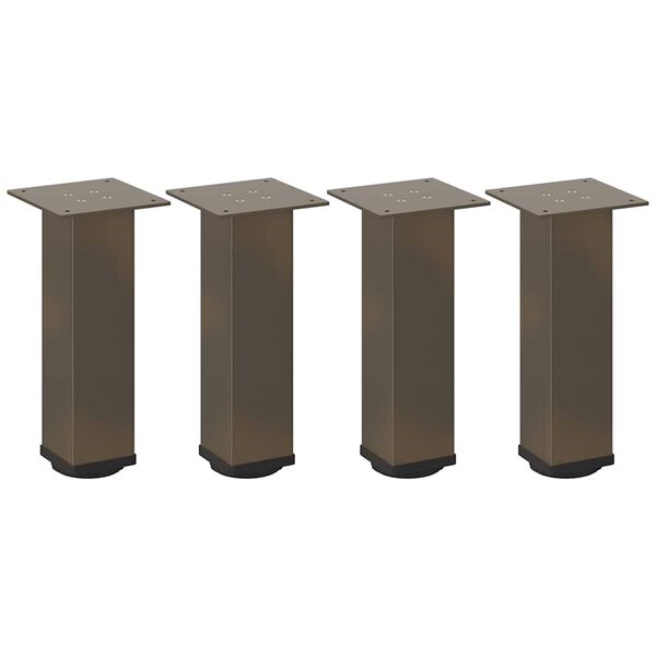 vidaXL Coffee Table Legs 4 pcs Natural Steel 42-44 cm Steel