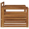 vidaXL 2 Piece Sofa with Armrests Solid Acacia Wood Natural