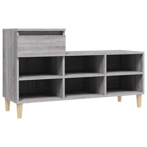 vidaXL Shoe Cabinet Grey Sonoma 102x36x60 cm Engineered Wood