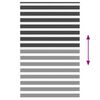 vidaXL Zebra Blind Black 150x230 cm Fabric Width 145.9 cm Polyester
