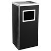 vidaXL Ashtray Dustbin Hotel 45 L Steel Black