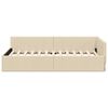 vidaXL Corner Bed Frame with Headboard Cream 80 cm x 200 cm Velvet