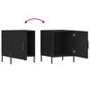 vidaXL Bedside Cabinets 2 pcs Black 40x40x50 cm Engineered Wood