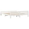 vidaXL Bed Frame without Mattress White 200x200 cm Solid Wood Pine
