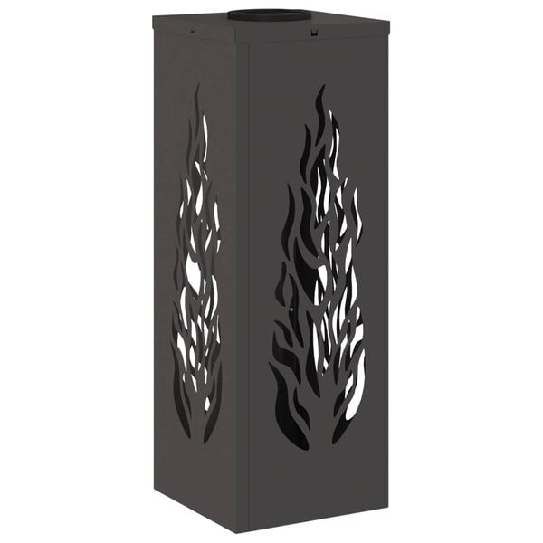 vidaXL Solar LED Pathway Light 2 pcs Black Cold Rolled Steel