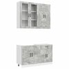 vidaXL Kitchen Unit LUCCA 4 pcs Concrete Grey Engineered Wood