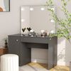 vidaXL Makeup Table with LED Lights 110x55x145 cm MDF Grey