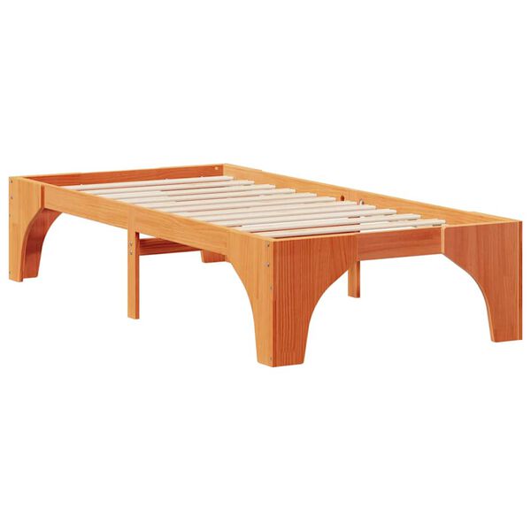 vidaXL Bed Frame Brown 80 x 200 cm Solid Pine Wood