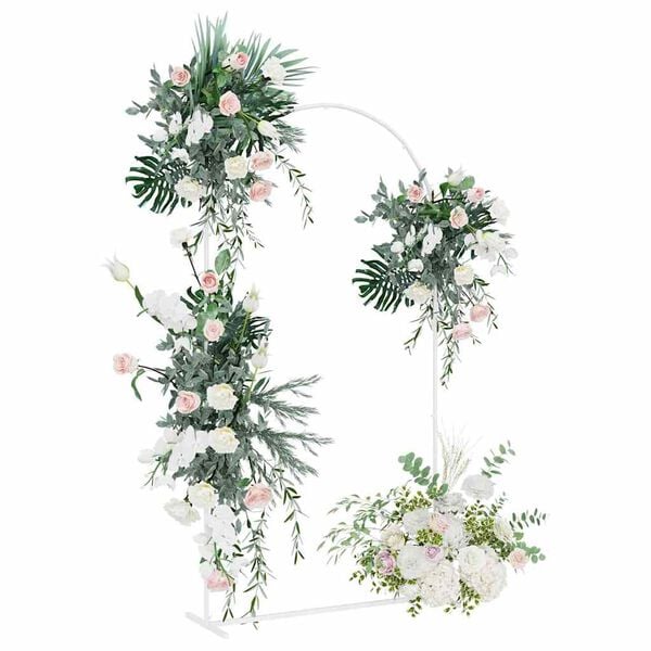 vidaXL Wedding Arch White 100 x 39 x 200 cm Steel