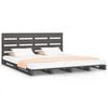 vidaXL Bed Frame without Mattress Grey 150x200 cm Solid Wood Pine