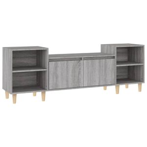 vidaXL TV Cabinet Grey Sonoma 160x35x55 cm Engineered Wood