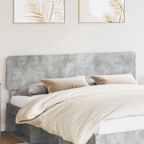 vidaXL Headboard Concrete Grey 200 cm Engineered wood