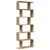 vidaXL Room Divider Bookcase 6-Tier Artisan Oak 70x24x193 cm Engineered Wood