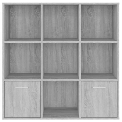 vidaXL Book Cabinet Grey Sonoma 98x30x98 cm