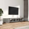 vidaXL 3 Piece TV Cabinet Set with LED Lights Grey Sonoma Engineered Wood