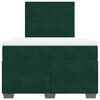 vidaXL Box Spring Bed with Mattress Dark Green 120x200 cm Velvet