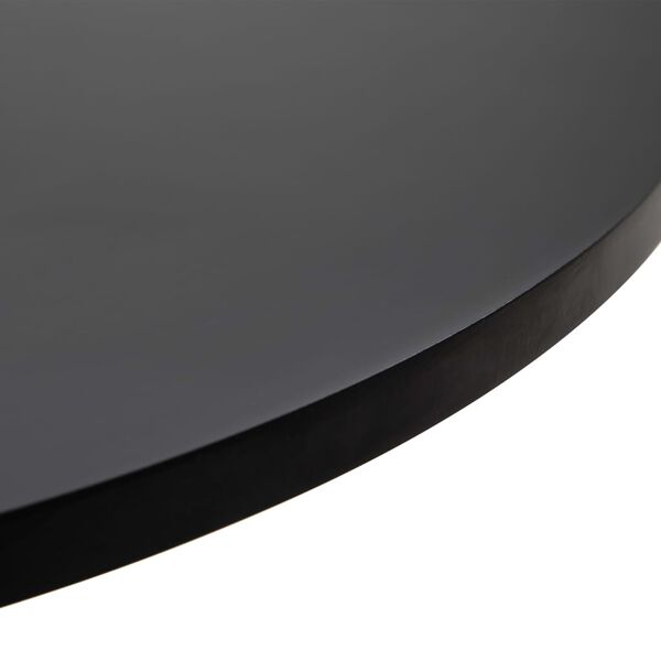 vidaXL Bar Table Black &Oslash;60 cm MDF