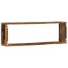 vidaXL Wall Shelf 2 pcs Old wood 80 x 15 x 26 cm Engineered wood