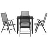 vidaXL Garden Dining Set Folding 5 pcs Anthracite Steel
