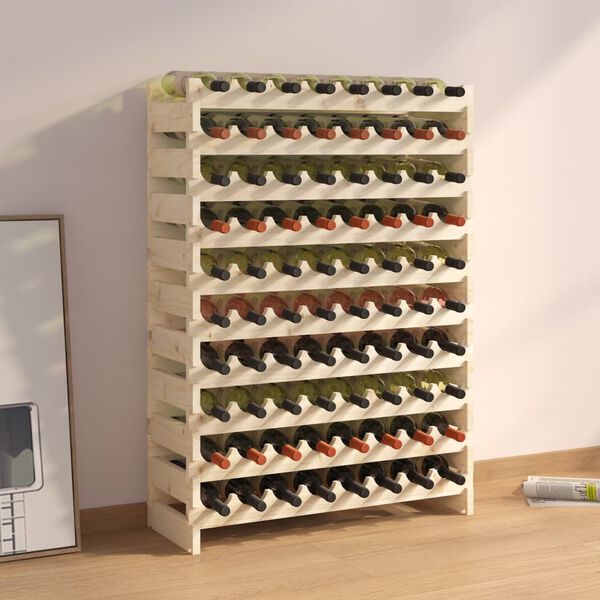 vidaXL Wine Rack 83x29x112 cm Solid Wood Pine