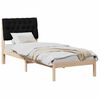 vidaXL Bed Frame with Upholstered Headboard Brown 75 x 190 cm