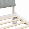 vidaXL Bed frame White and light grey 75 x 190 cm Solid pine wood