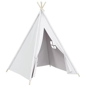 vidaXL Children Teepee Tent with Bag Peach Skin White 120x120x150 cm