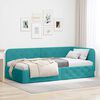 vidaXL Corner Bed Frame with Headboard Turquoise 100 x 200 cm Velvet