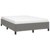 vidaXL Bed Frame without Mattress Dark Grey 135x190 cm Double Double Fabric
