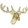 vidaXL Reindeer Pull Sleigh Warm white 68 x 36.5 x 62.5 cm Rattan