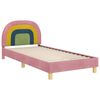 vidaXL Children's Bed Frame with Headboard Pink 90 x 200 cm Velvet