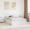 vidaXL Bed Frame with Headboard White 140 x 190 cm Engineered wood