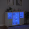 vidaXL Sideboards with LED Lights 3 pcs White Engineered Wood