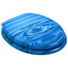 vidaXL Toilet Seat Blue Drop 44 x 38 cm MDF board